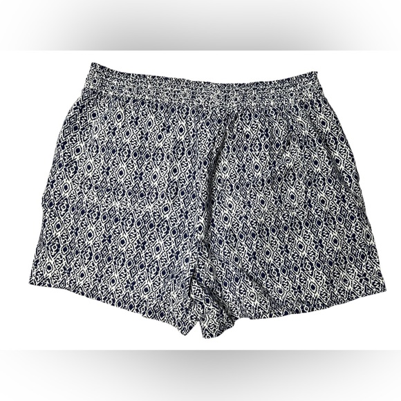 Briggs New York Size XL Women’s Shorts Linen Blend Pull-On Summer Blue White - Picture 5 of 16